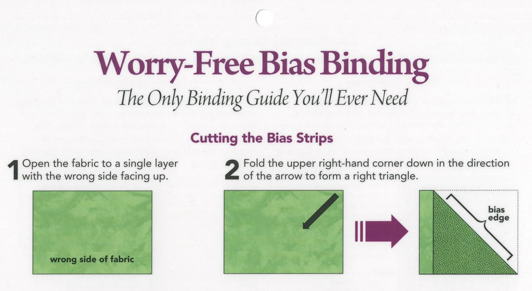 Worry Free Bias Binding Card (QPBS) - Maple Leaf Quilting Company Ltd.
