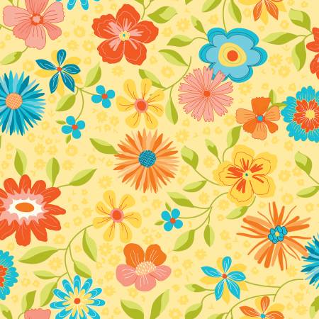 Yellow Here Comes The Sun 108" Cotton (WB14820R - YELLOW) – Sold in UNITS of ¼ metre - Maple Leaf Quilting Company Ltd.