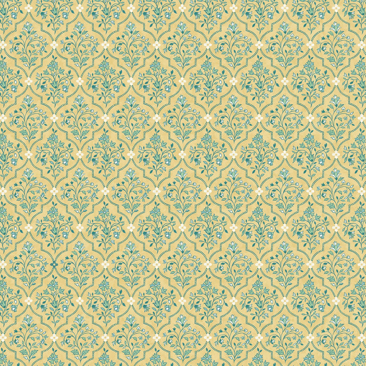 Yellow Multi Ogee Mariposa by Northcott 44” (28512 - 52) – Sold in UNITS of ¼ metre - Maple Leaf Quilting Company Ltd.