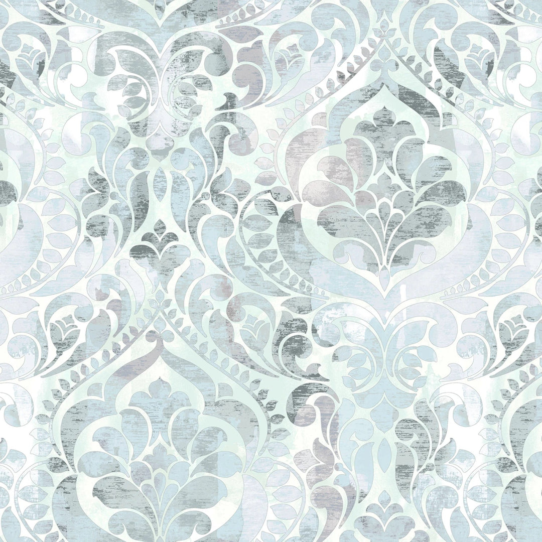 You Damask by Chelsea Designworks Collection - Ice Damask | 118" Cotton (8568S - 17) – Sold in UNITS of ¼ metre - Maple Leaf Quilting Company Ltd.