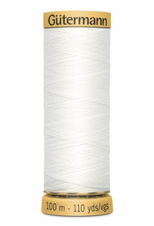 Gutermann Natural Cotton Thread 100m/109yds | White - 1006