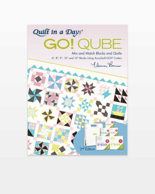GO! Qube Mix & Match Blocks and Quilts Pattern Book by Eleanor Burns-2nd Edition (1091)-Accuquilt-Accuquilt-Maple Leaf Quilting Company Ltd.