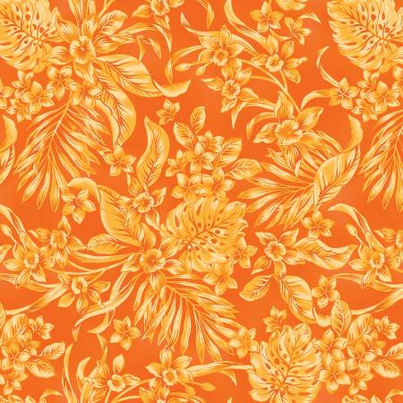 Orange Oasis 108" Cotton (12907WB-38) – Sold in UNITS of ¼ metre
