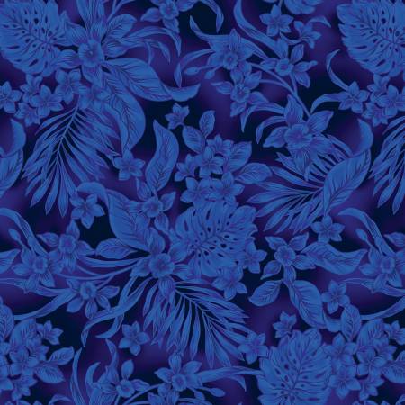 Indigo Oasis 108" Cotton (12907WB-56) – Sold in UNITS of ¼ metre