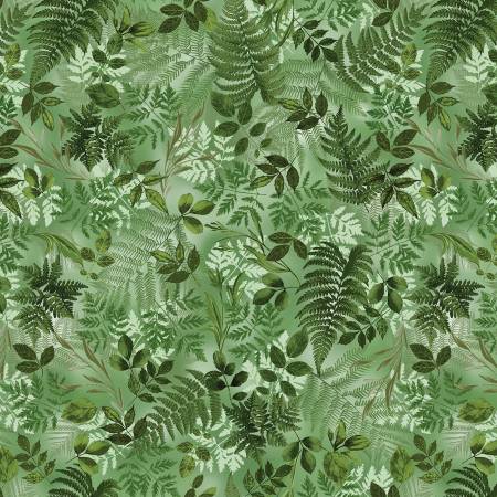 Emerald Fern Fantasy 108" Cotton (12982WB-45) – Sold in UNITS of ¼ metre