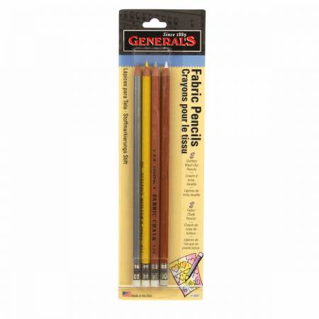 General's Fabric Pencil 4 ct Asst