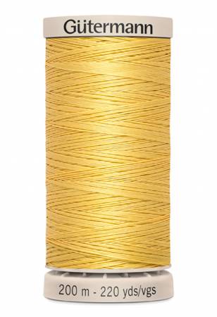 Gutermann Cotton Hand Quilting Thread 200m/219yds | Yellow - 0758