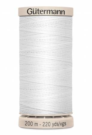 Gutermann Cotton Hand Quilting Thread 200m/219yds | White - 5709