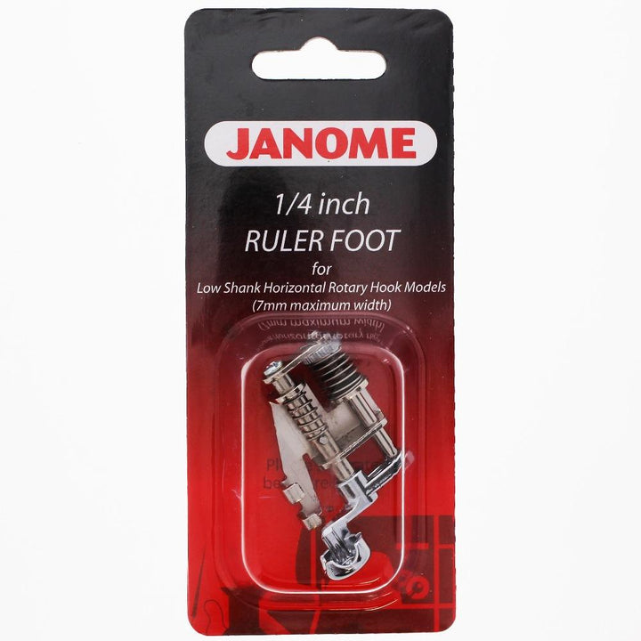 Janome 1/4" Ruler Foot for Low Shank Horizontal Rotary Hook Models (Max 7mm Width)