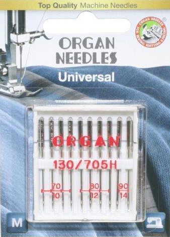 Organ Universal Assorted Needles 10 Pack
