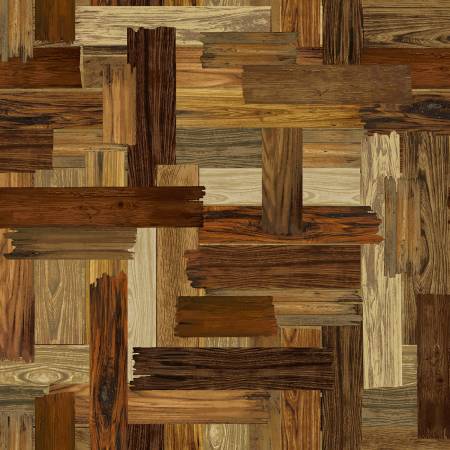 Wood Planks 108" Cotton (53582DW-1) – Sold in UNITS of ¼ metre