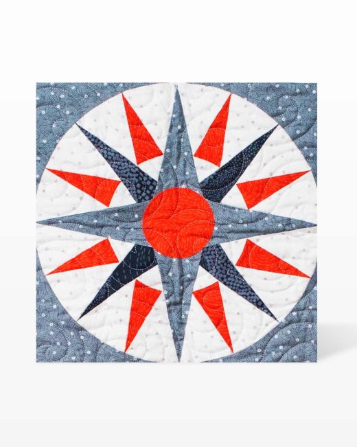 GO! Mariner's Compass - 12" Finished Die (55194)-Accuquilt-Accuquilt-Maple Leaf Quilting Company Ltd.