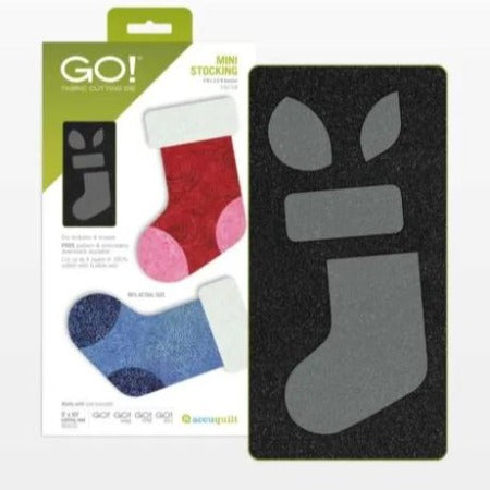 GO! Mini Stocking Die (55218)-Accuquilt-Accuquilt-Maple Leaf Quilting Company Ltd.
