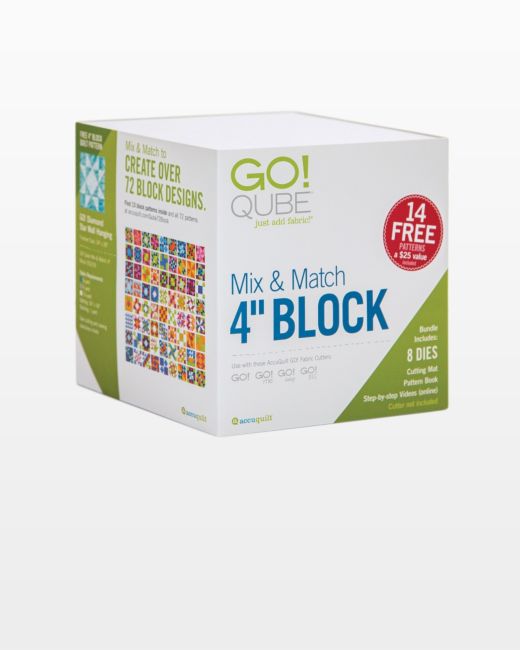 GO! Qube Mix & Match 4" Block (55229)-Accuquilt-Accuquilt-Maple Leaf Quilting Company Ltd.