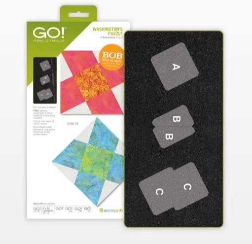 GO! Washington's Puzzle-4" Finished Die (55602)-Accuquilt-Accuquilt-Maple Leaf Quilting Company Ltd.
