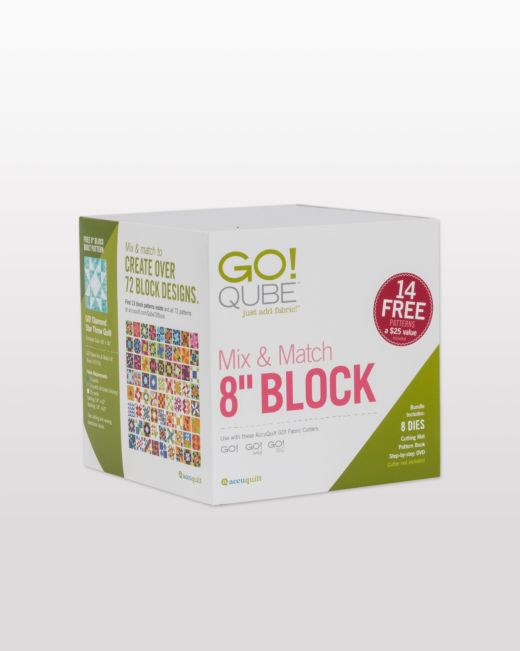 GO! Qube Mix & Match 8" Block (55776)-Accuquilt-Accuquilt-Maple Leaf Quilting Company Ltd.