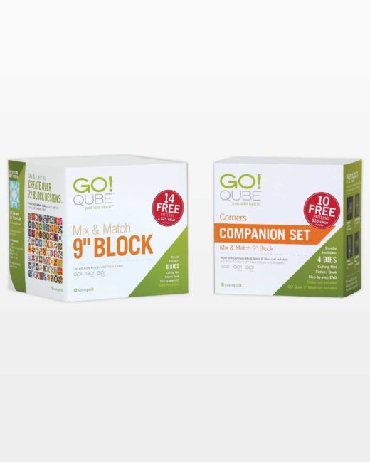 GO! Qube 9" Companion Set - Corners (55786)-Accuquilt-Accuquilt-Maple Leaf Quilting Company Ltd.