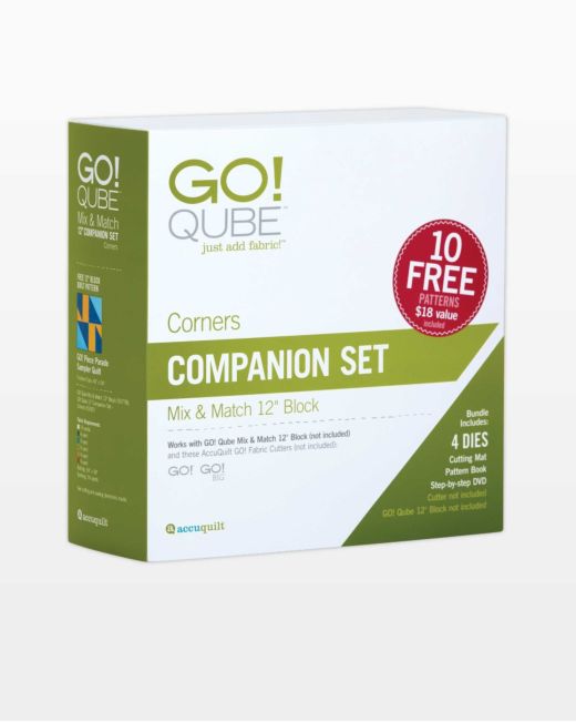 GO! Qube 12" Companion Set - Corners (55787)-Accuquilt-Accuquilt-Maple Leaf Quilting Company Ltd.