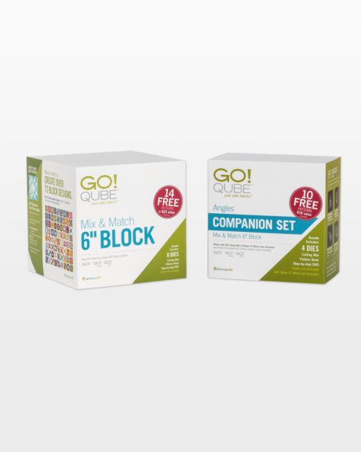GO! Qube 6" Companion Set - Angles (55788)-Accuquilt-Accuquilt-Maple Leaf Quilting Company Ltd.