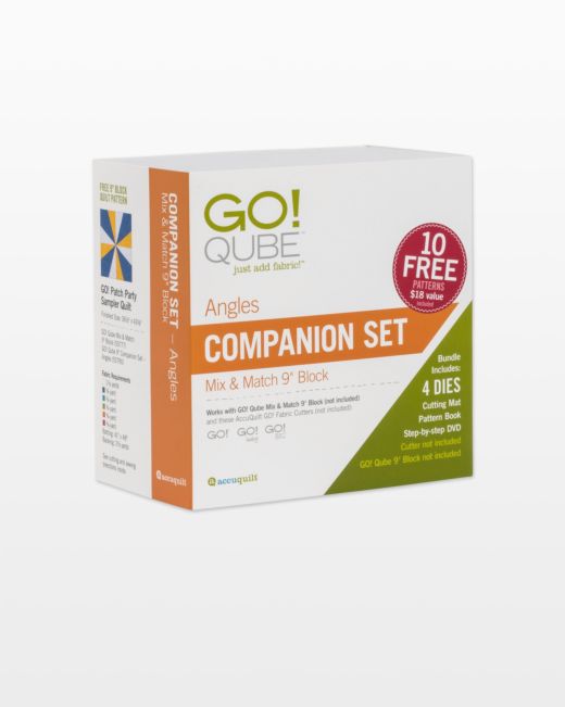 GO! Qube 9" Companion Set - Angles (55790)-Accuquilt-Accuquilt-Maple Leaf Quilting Company Ltd.