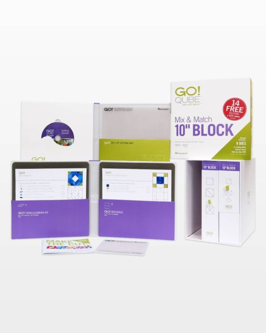 GO! Qube Mix & Match 10" Block (55797)-Accuquilt-Accuquilt-Maple Leaf Quilting Company Ltd.
