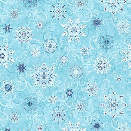 Frosty Blue Frosty Melodies Digital 108" Cotton (5732S-11) -  Sold in UNITS of 1/4 metre