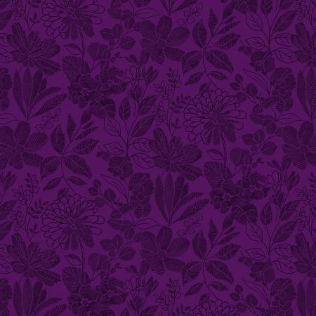 Aubergine Floral 118