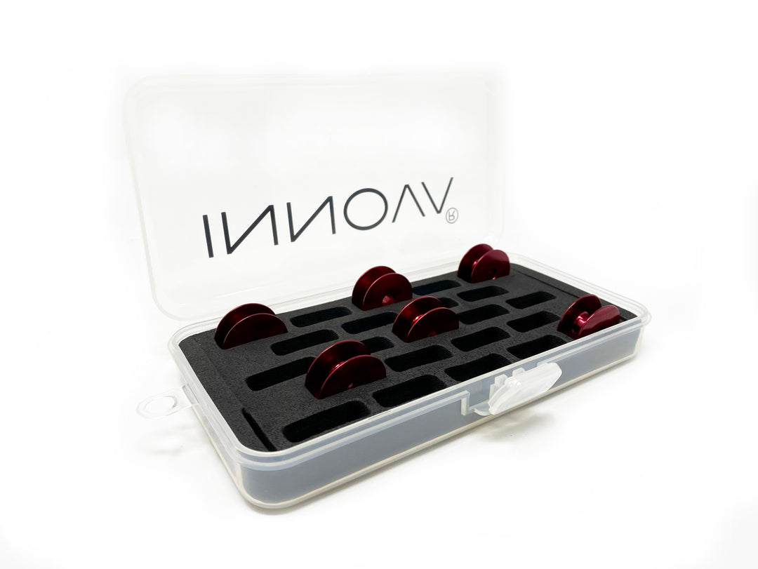 Innova Red Shells - Innova Bobbins (Fits Innova, Gammill, All M Size Machines)