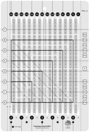Creative Grids Stripology Squared Mini Quilt Ruler (CGRGE3)