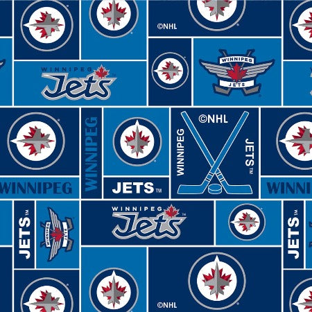 NHL Winnipeg Jets 60" Fleece (NHL012-JET) - Sold in Units of 1/4 metre