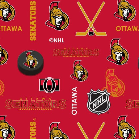 NHL Ottawa Senators 60" Minky (NHL1281-SEN) - Sold in UNITS of 1/4 metre