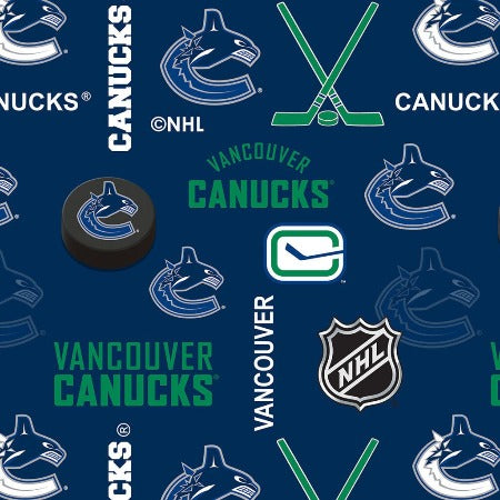 NHL Vancouver Canucks 60" Minky (NHL1281-VAN) - Sold in UNITS of 1/4 metre