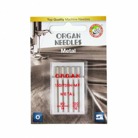 Organ Needles Metal Assortment (3ea 90, 2ea 100), 5 Needles per blister pack (3000134)