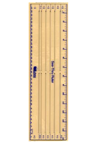 Dressmaker See-Thru Ruler 4in x 15in