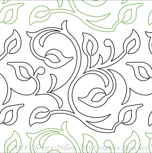 Willow Leaf's Petalism PAPER longarm quilting pantograph design by Willow  Leaf Designs