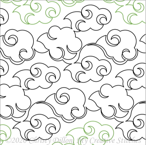 Willow Leaf's Petalism PAPER longarm quilting pantograph design by Willow  Leaf Designs