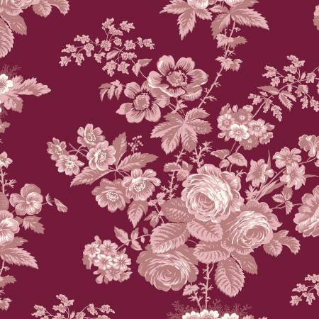 Burgundy Exquisite 108" Cotton (WB10709R-BURG) – Sold in UNITS of ¼ metre