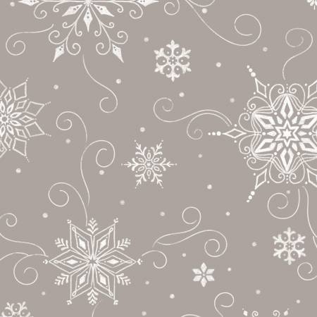 Gray Snowed In 108" Cotton  (WB10819R-GRAY) -  Sold in UNITS of 1/4 metre