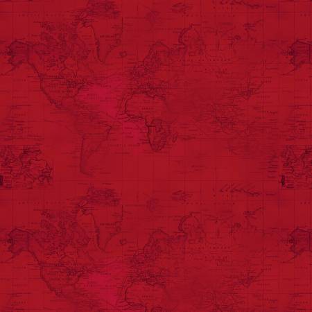 Red Sea Navigation 108" Cotton (WBX9858-RED) – Sold in UNITS of ¼ metre