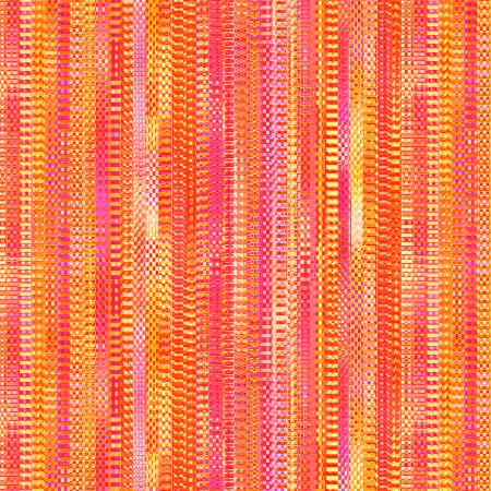 Orange/Pink Zipper Stripe 108in 100% Cotton Wide Back (ZSTR04958-OP) - Sold in UNITS of 1/4 metre