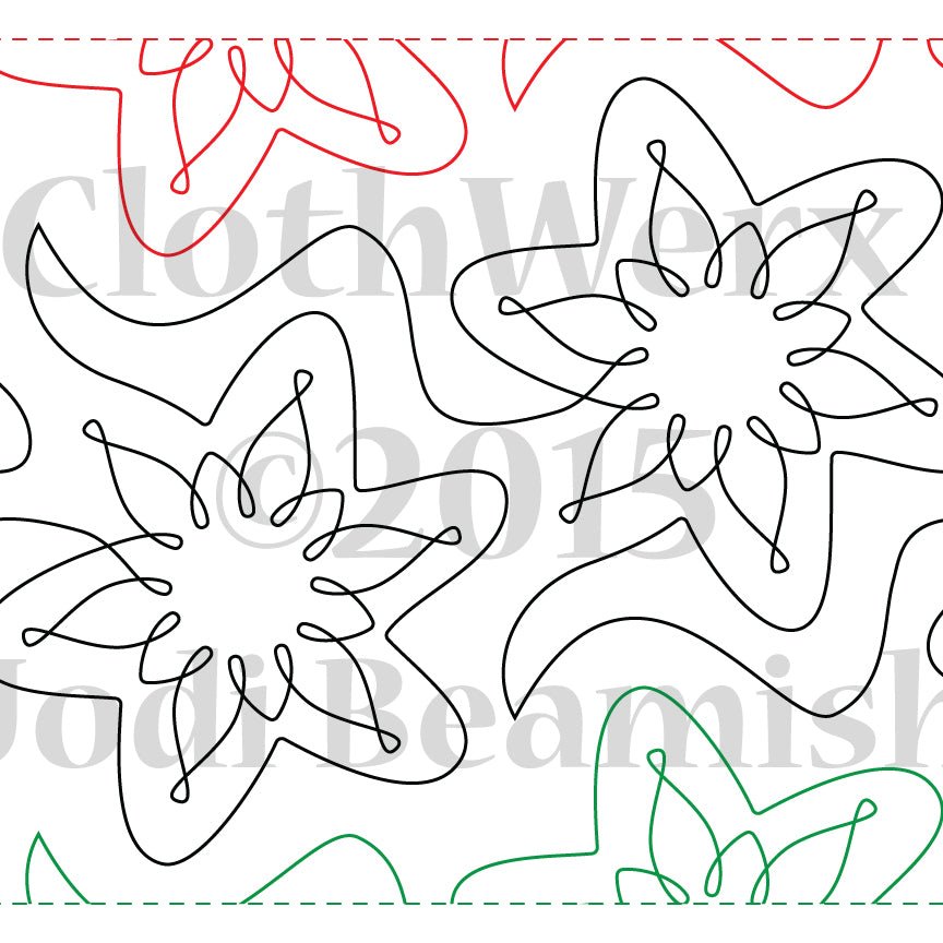 A Gentle Snowfall WL – 10” Paper Pantograph - Maple Leaf Quilting Company Ltd.
