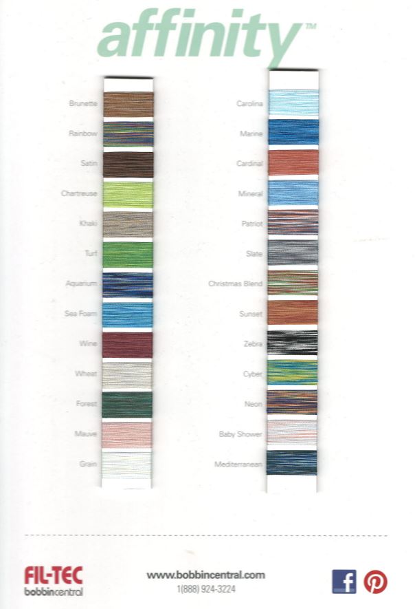 Affinity Thread Colour Card
