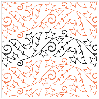 After Hours - 9” Paper Pantograph - Maple Leaf Quilting Company Ltd.