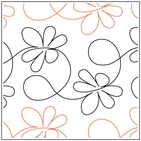 Apricot Moon's Buzz – 6” Paper Pantograph - Maple Leaf Quilting Company Ltd.