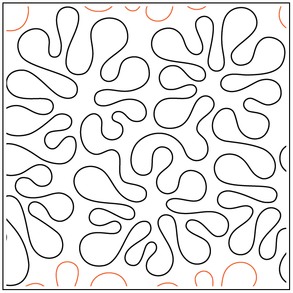 Apricot Moon's Splat – 13” Paper Pantograph - Maple Leaf Quilting Company Ltd.