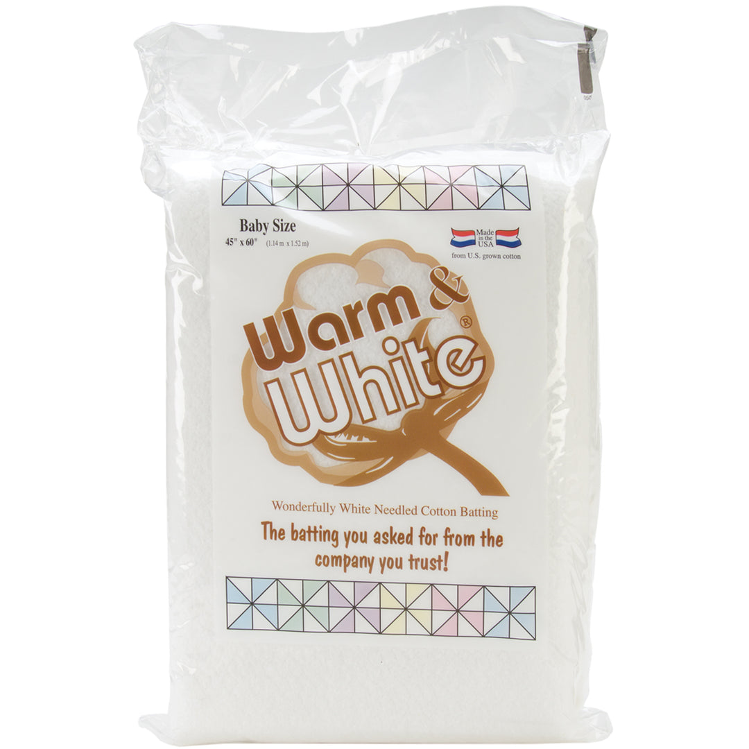 Warm & White Batting- Baby Size - 45" x 60" Bagged (W2423FWN)