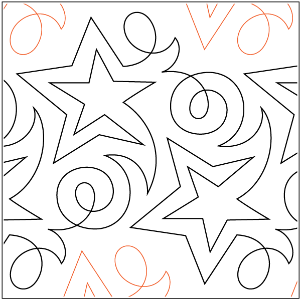 Becker's Shooting Star – 10.5” Paper Pantograph - Maple Leaf Quilting Company Ltd.