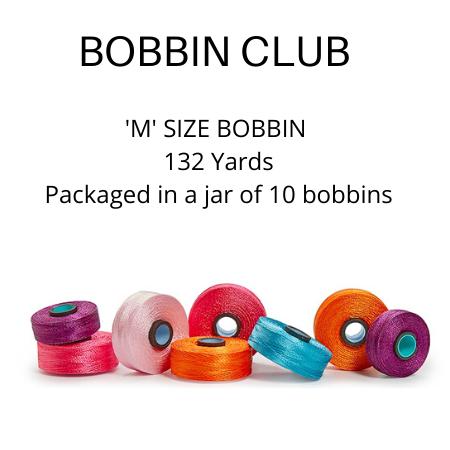 Bobbin Club | MAGNA - GLIDE DELIGHTS "M" (2 Jars of 10 'M' Size Bobbins) - Maple Leaf Quilting Company Ltd.