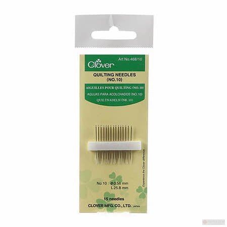 Clover Between / Quilting Needles Size 10 (15ct) (468CV - 10) - Maple Leaf Quilting Company Ltd.