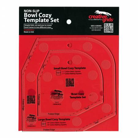 Creative Grids Bowl Cozy Template Set (CGRBOWLS) - Maple Leaf Quilting Company Ltd.